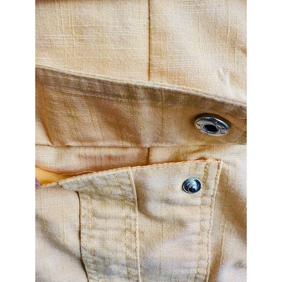 Sharagano Yellow Zip-up Shirt Dress with 4 Functional Pockets Women’s Size 4 - Picture 7 of 9